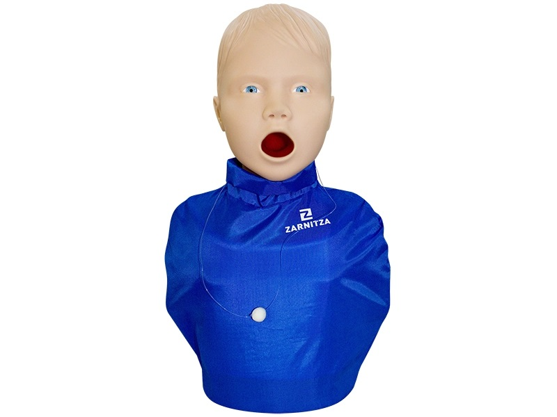 Simulator-dummy of a victim (child) for practicing techniques for removing a foreign body from the upper respiratory tract Zarnitza