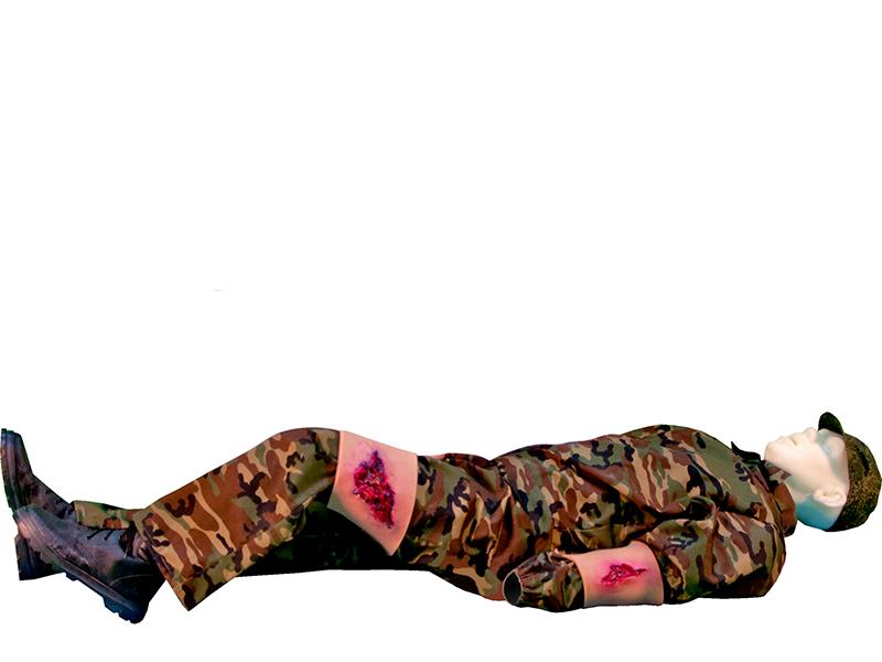 "Victor-2" simulator-dummy of an adult victim for practicing the skills of dragging and transporting the wounded Zarnitza