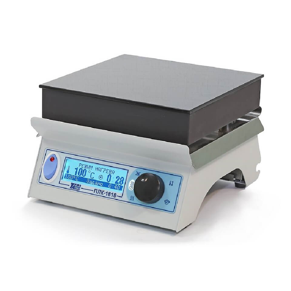 Heating plate TomAnalit PLC-1818 (500 °C, 180×180 mm, glass ceramics)
