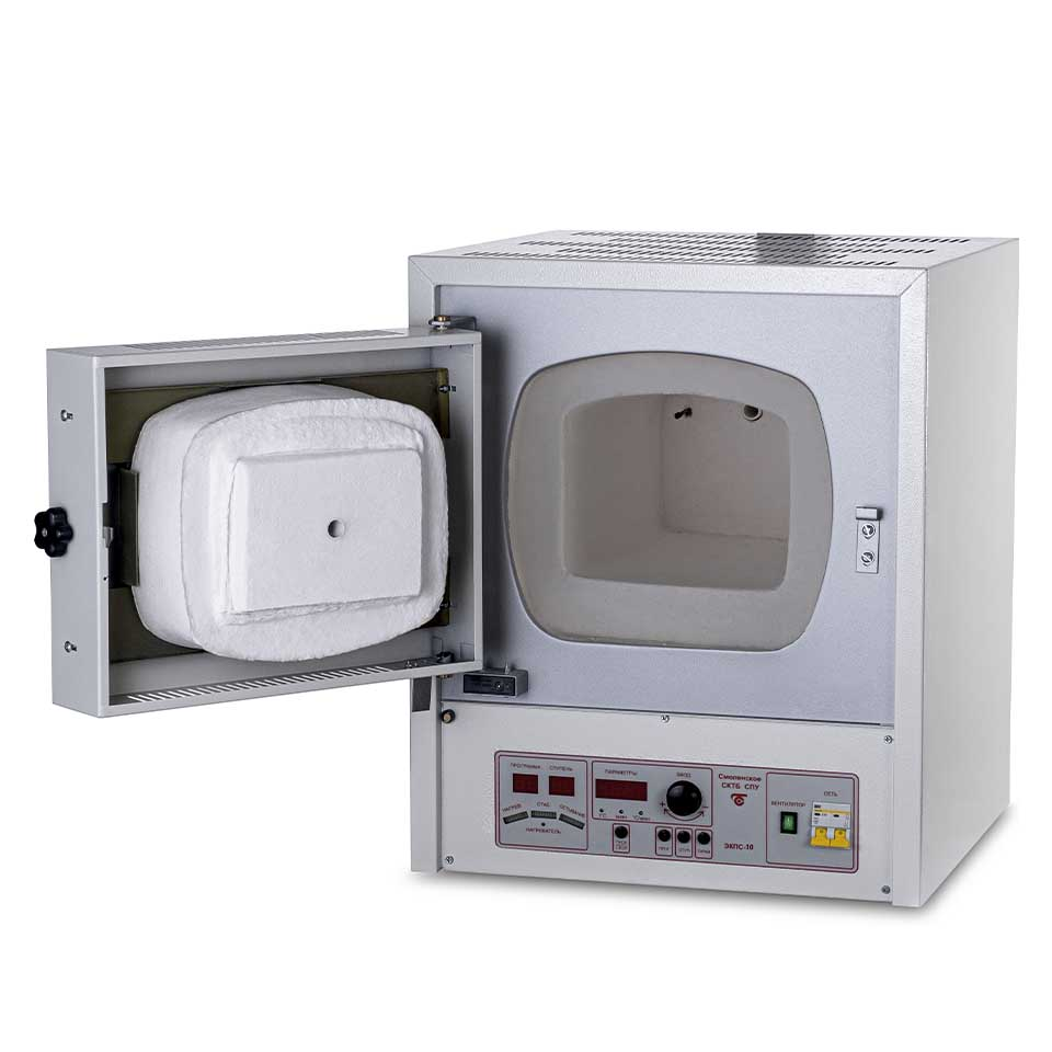 Muffle furnace EKPS-10 SPU mod. 4008 (10 l, 1100 °C, multi-stage thermostat MKU, without exhaust)