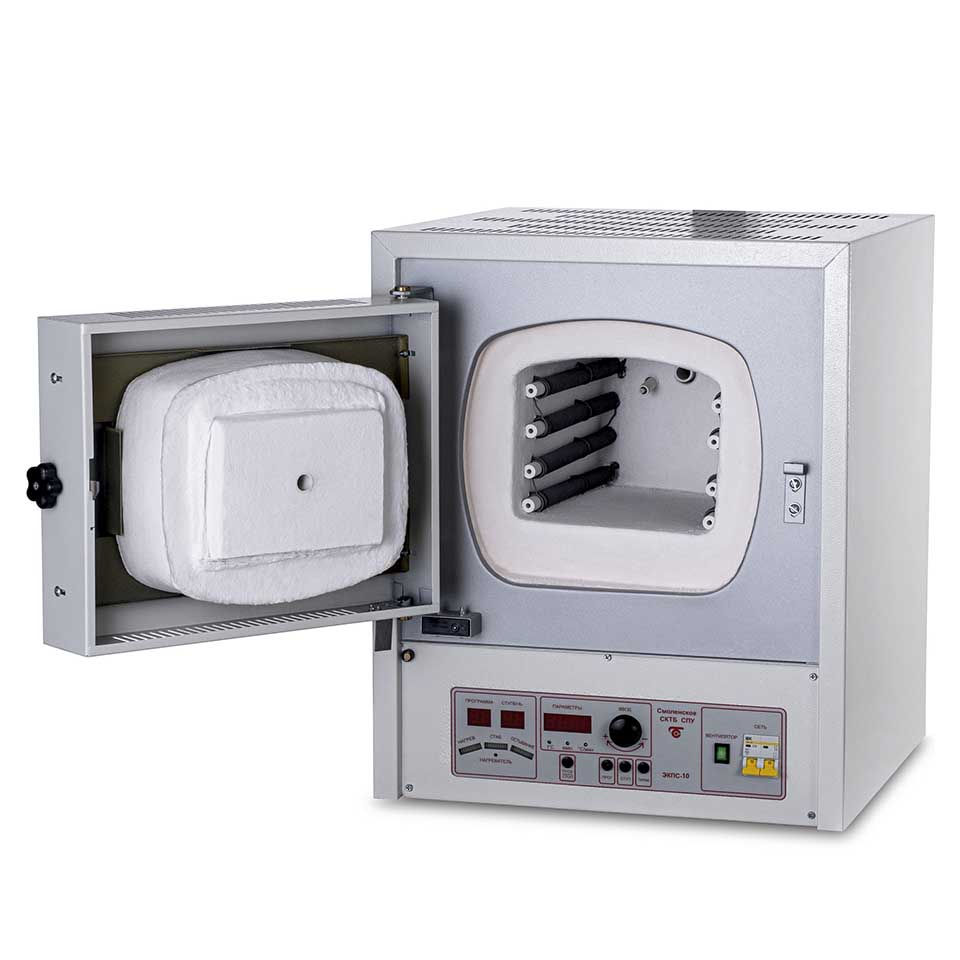 Muffle furnace EKPS-10 SPU mod. 4106 (10 l, 1300 °C, multi-stage thermostat MKU, without exhaust)