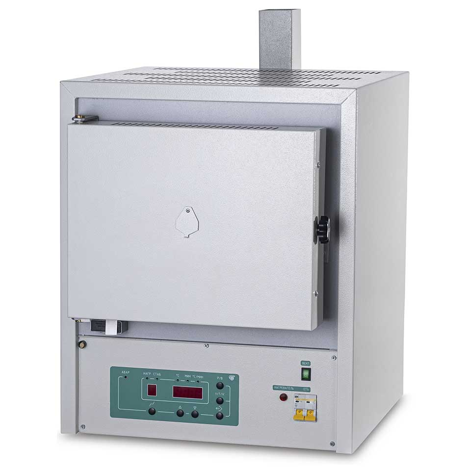 Muffle furnace EKPS-10 SPU mod. 4007 (10 l, 1250 °C, multi-stage thermostat, with hood)