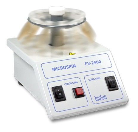 Mini-centrifuge-vortex FV-2400 Microspin with two rotors R-1.5M and R-0.5/0.2M, white body, BioSan