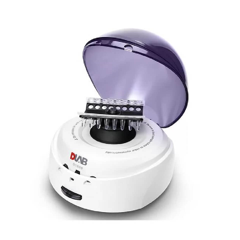 Centrifuge DLAB D1008 (7000 rpm) with rotors A8-2 (8×0.2/0.5/1.5/2.0 ml), A4-PCR8 (0.2 ml×16 PCR tubes or 0.2 ml×2 PCR strips), art. 9031001012