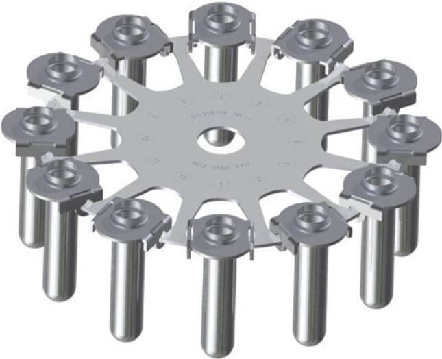Rotor ELMI 6M.05 (12*15 ml) for SM-6M / SM-6MT complete with stainless steel adapters