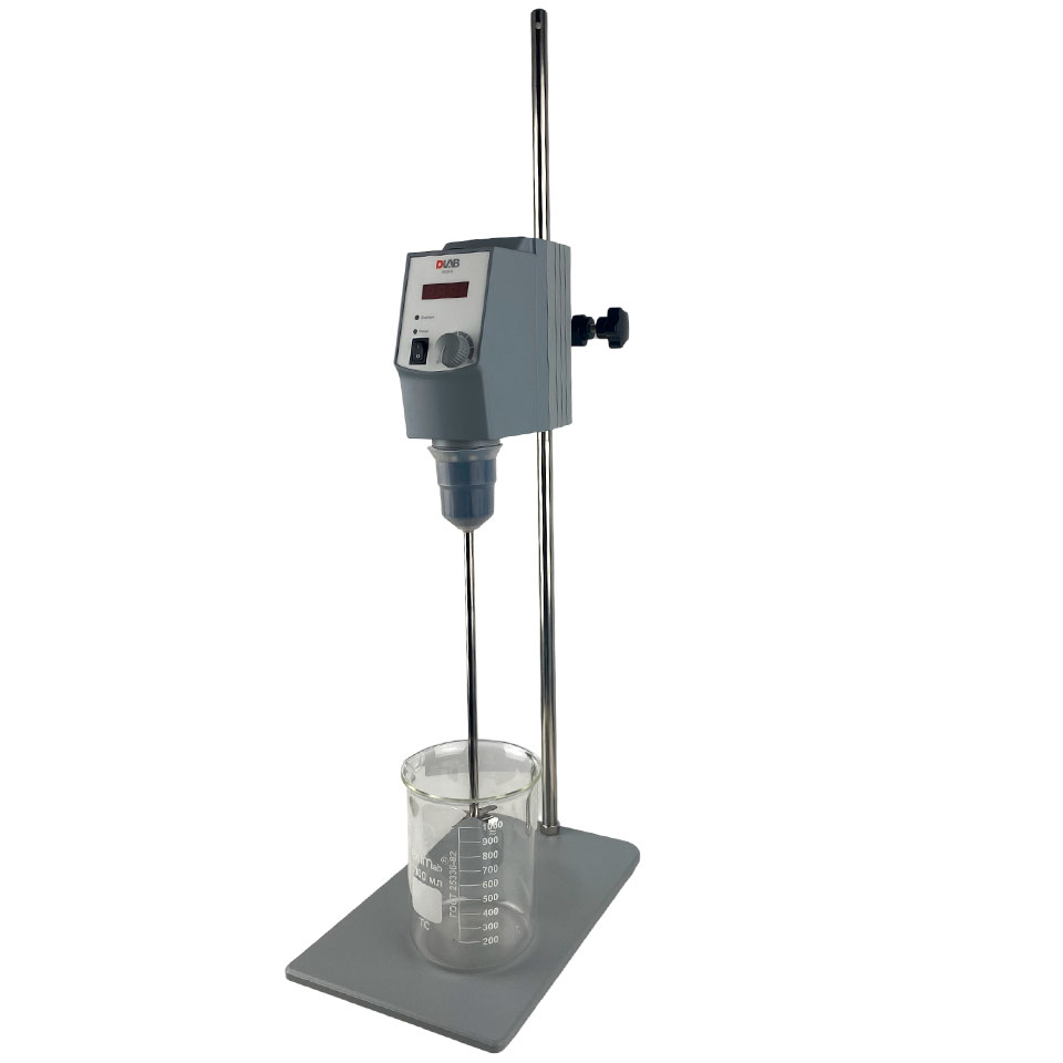 Top drive mixer DLAB OS20-S Package (20 l, 50...2200 rpm) with universal. tripod and 4 blades. stirrer, art. 8033100200 + 18900605 + 18900071