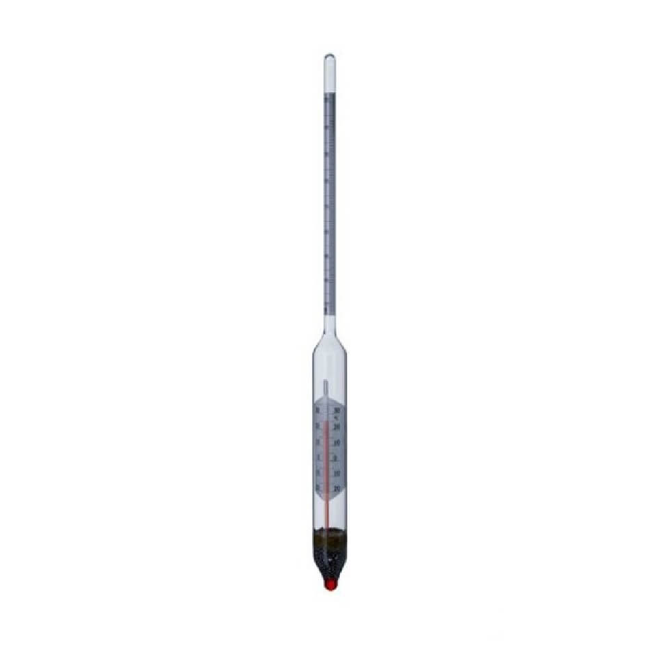 Hydrometer ANT-2 for oil with thermometer, calibration for 20 °C