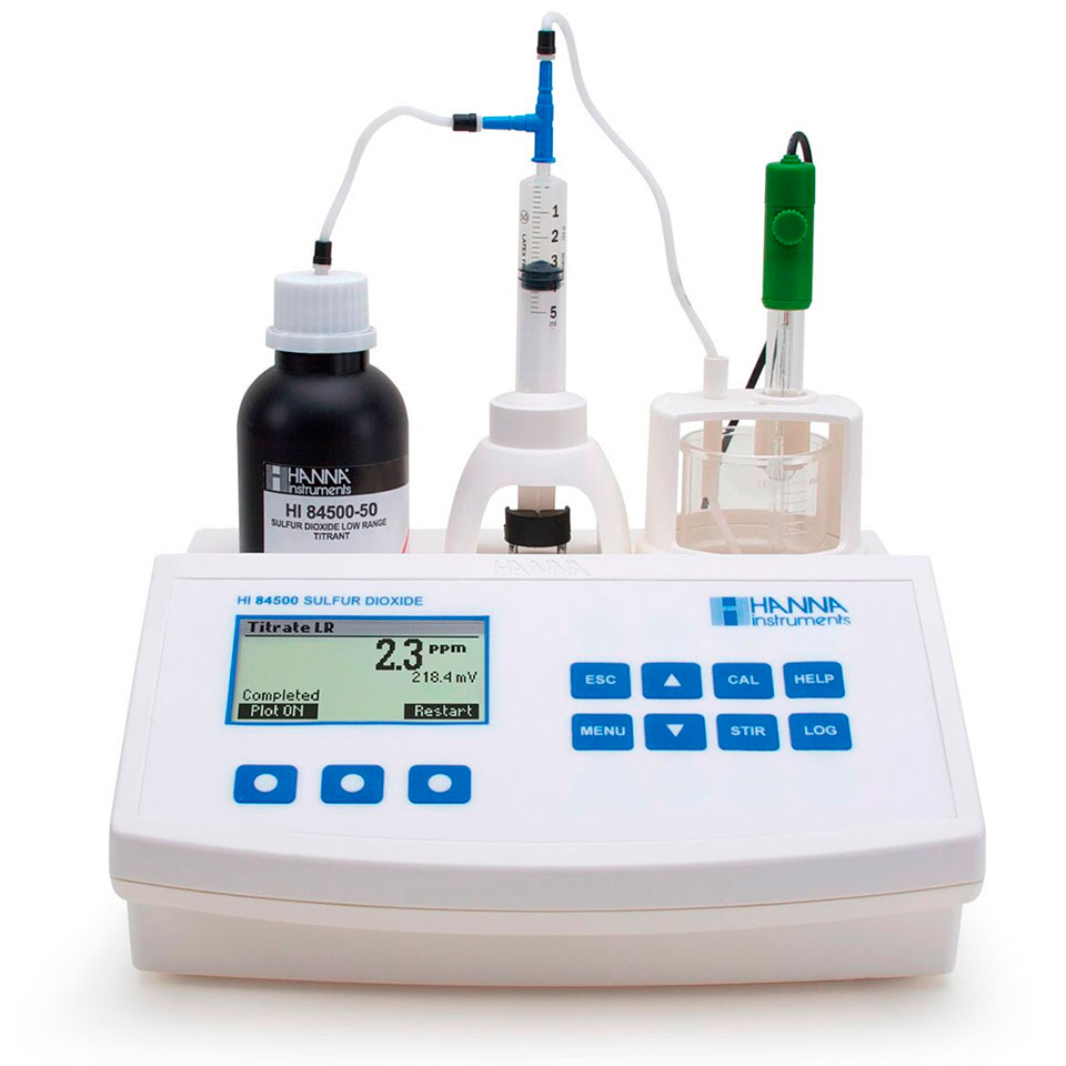 Minititrator HANNA HI 84500-02 (determination of sulfur dioxide in wine)