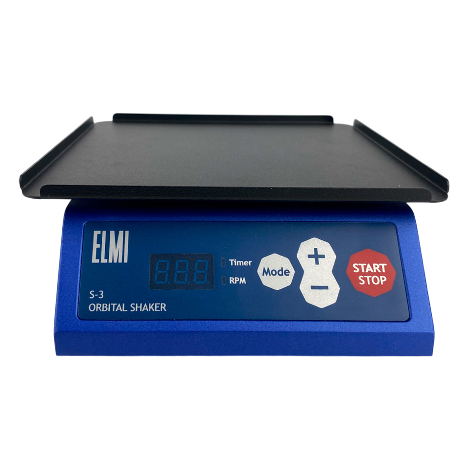 Medical orbital shaker ELMI S-3 (digital, 168×168 mm, amplitude 20 mm, up to 300 rpm)