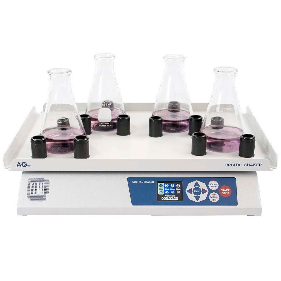 Medical orbital shaker ELMI S-3L.A20 (digital, 295×415 mm, amplitude 20 mm, up to 300 rpm)