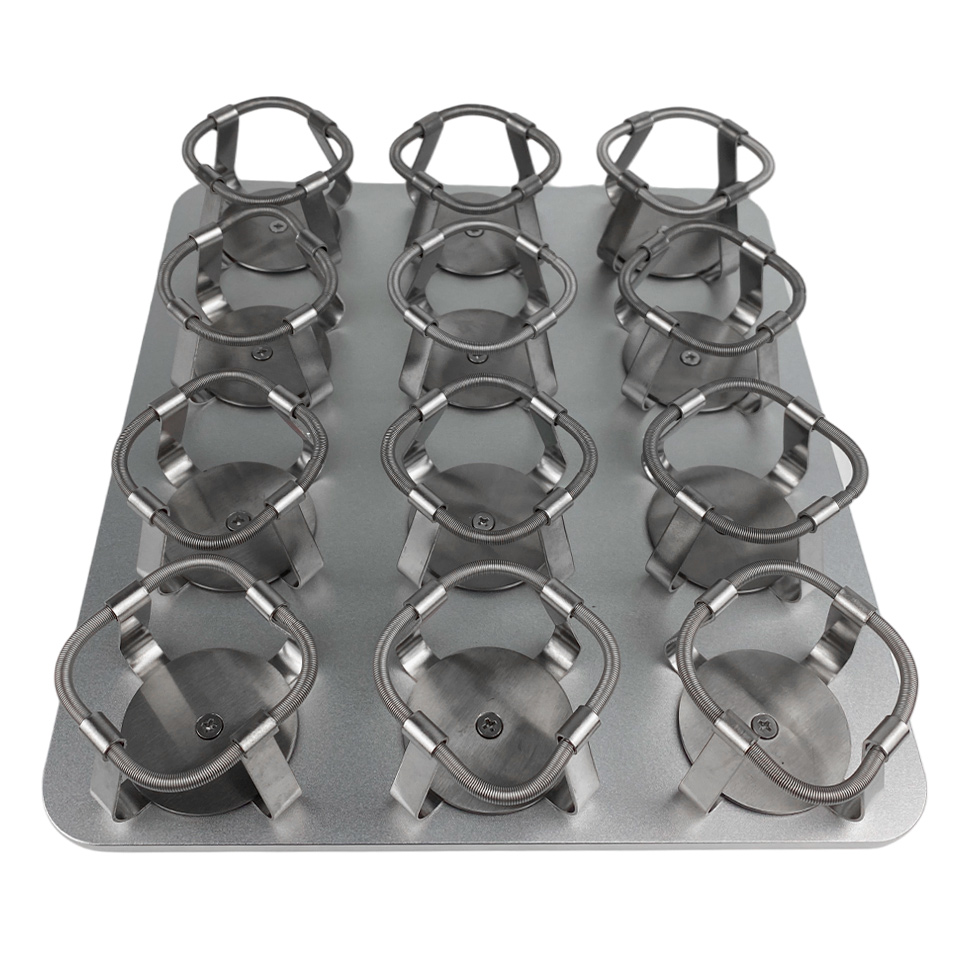 Stegler TS-FC-A platform with 12×100ml flask holders for POS-12 shaker