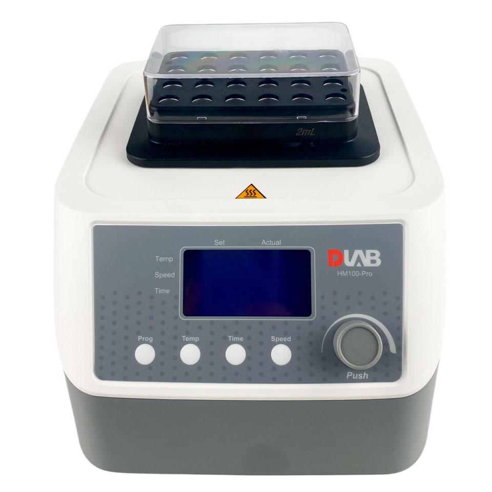Thermostat shaker DLAB HM100-Pro solid state without cooling (100 °C, with magnetic block 24x2 ml), art. 5062104100 or 5032104310 + 18900403