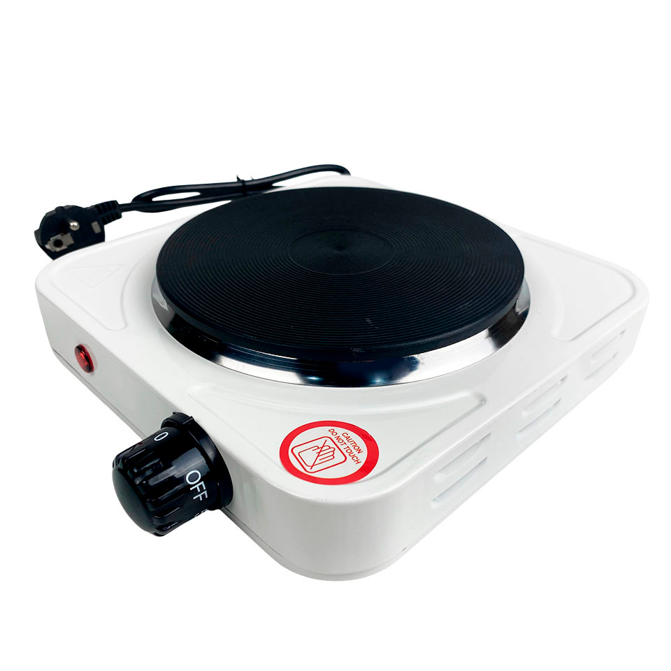 Electric hob with one burner and closed spiral (1000 W, Ø150 mm, cast iron)
