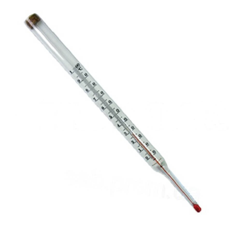 Direct technical thermometer TTZh P No. 5 (HF 160 mm, LF 66 mm, CD 2, kerosene, glass), art. 200305