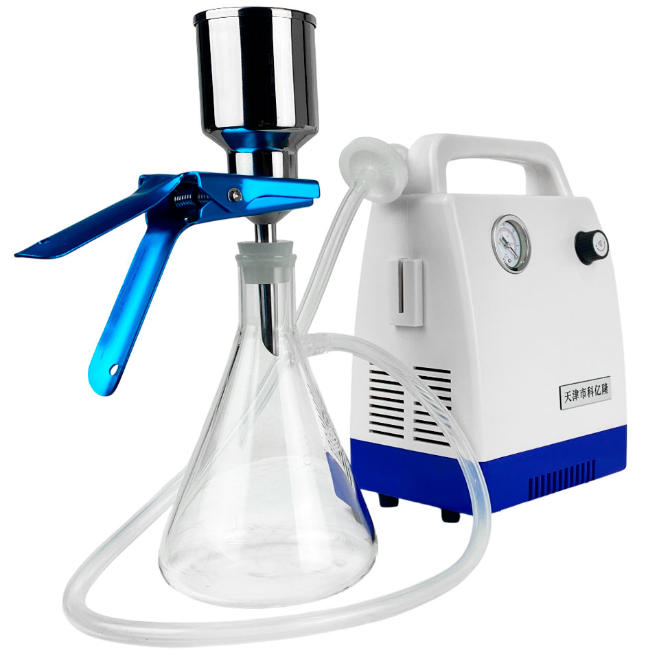 Vacuum filtration device Stegler PVF-47-1 (stainless steel, funnel 47 mm 1x300 ml, receiver flask 1 l, pump)