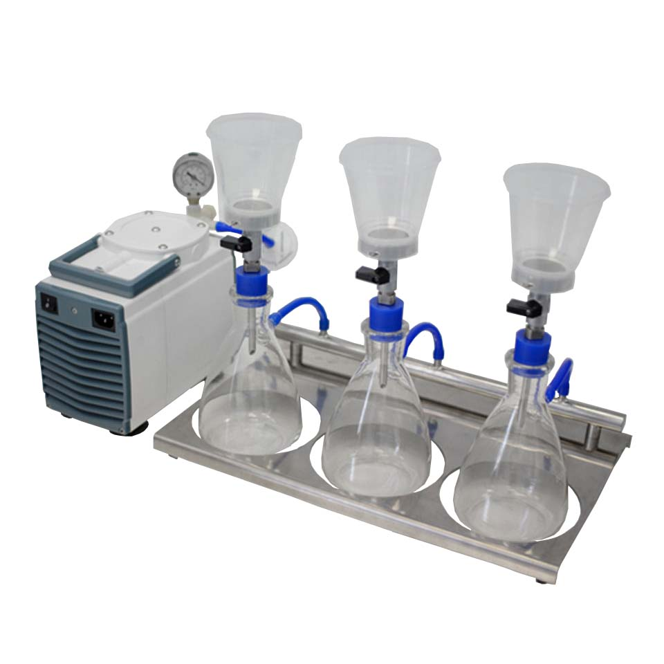 Vacuum filtration device for obtaining clean filtrates PVF-47/4 N B (PP)