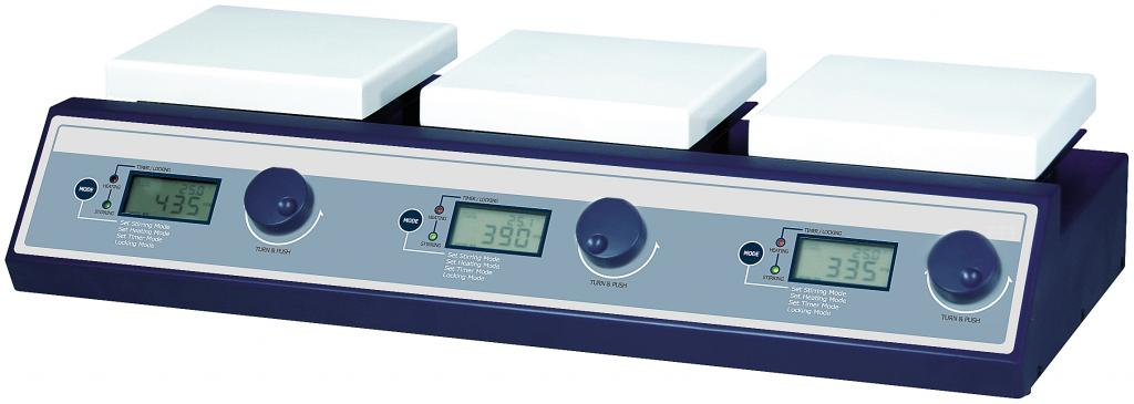 Magnetic stirrer DAIHAN SMHS-3 (3×15 l, 80…1500 rpm, 350 °C)