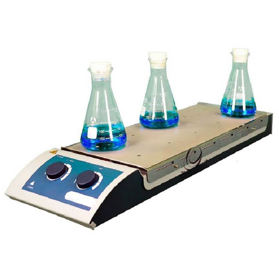 Magnetic stirrer ULAB US-0135H (10×0.4 l, 0…1100 rpm, +120 °C)