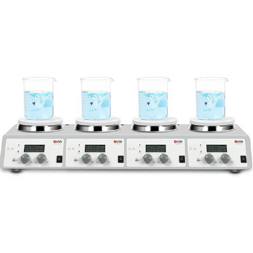 Magnetic stirrer DLAB MS-H340-S4 (4-seater, 4x10 l, 200...1500 rpm, 340 °C), art. 8030271110