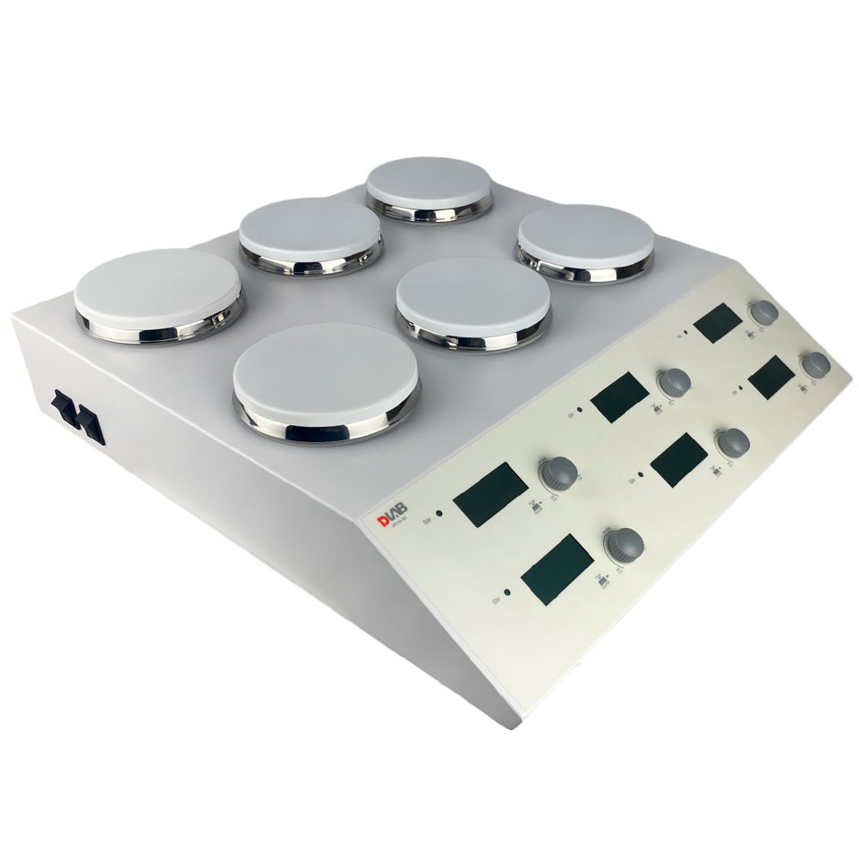 Magnetic stirrer DLAB MS-M-S6 (6-seater, 6x3 l, 200...1500 rpm), art. 8030351100