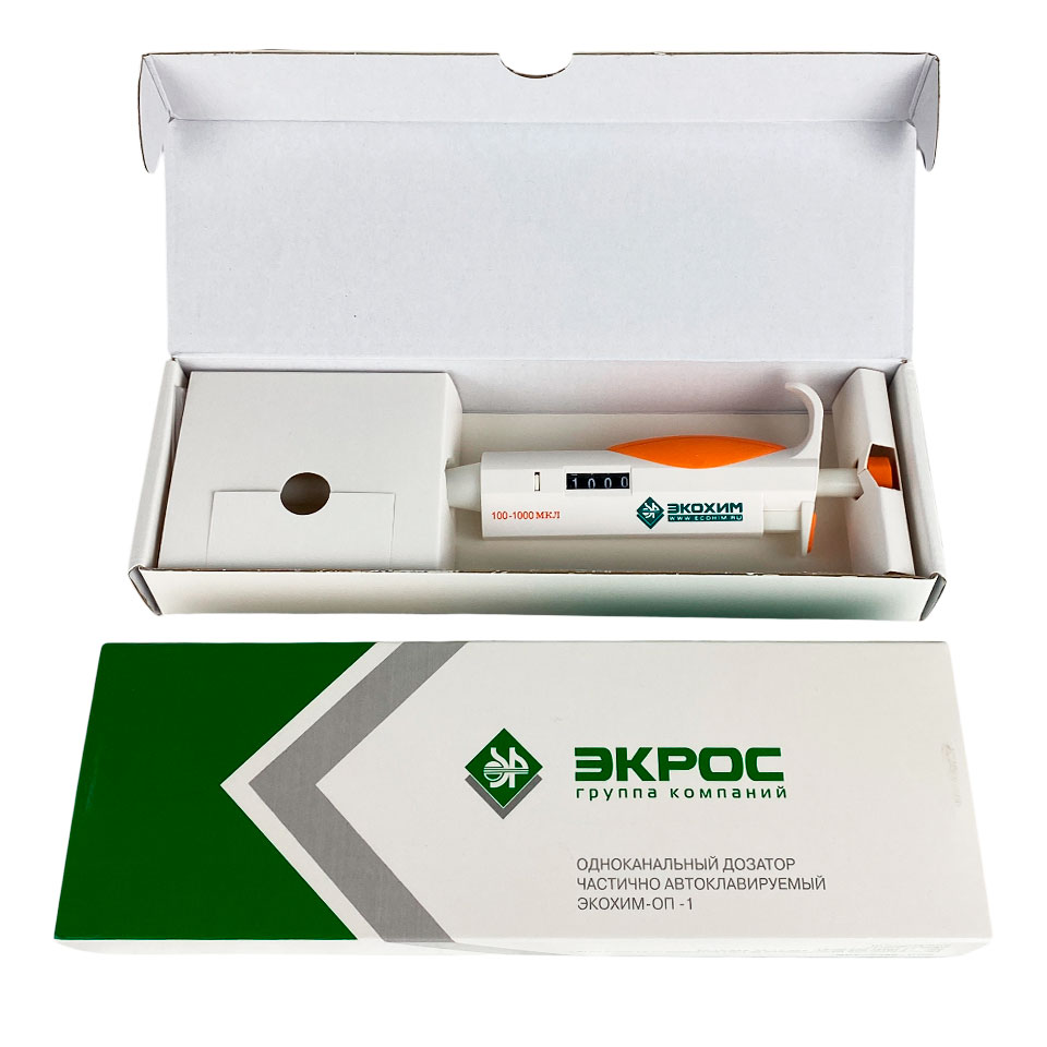 Dispenser Ecokhim OP-1-100-1000 (100-1000 µl, 1-channel, mechanical)