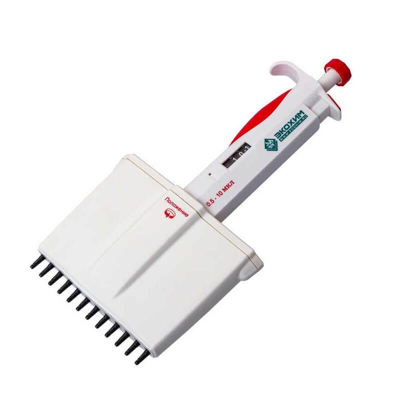Dispenser Ecokhim MP-12-0.5-10 (0.5-10 µl, 12-channel, mechanical)