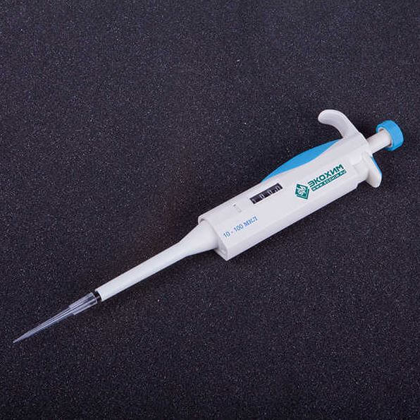 Dispenser Ecokhim OP-1-10-100 (10-100 µl, 1-channel, mechanical)