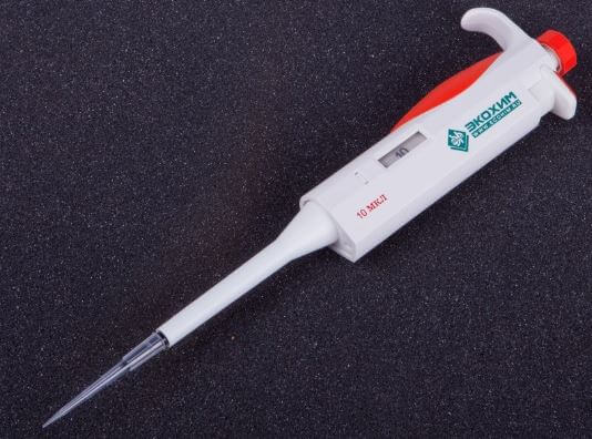 Dispenser Ecokhim OF-1-10 (10 µl, 1-channel, mechanical)