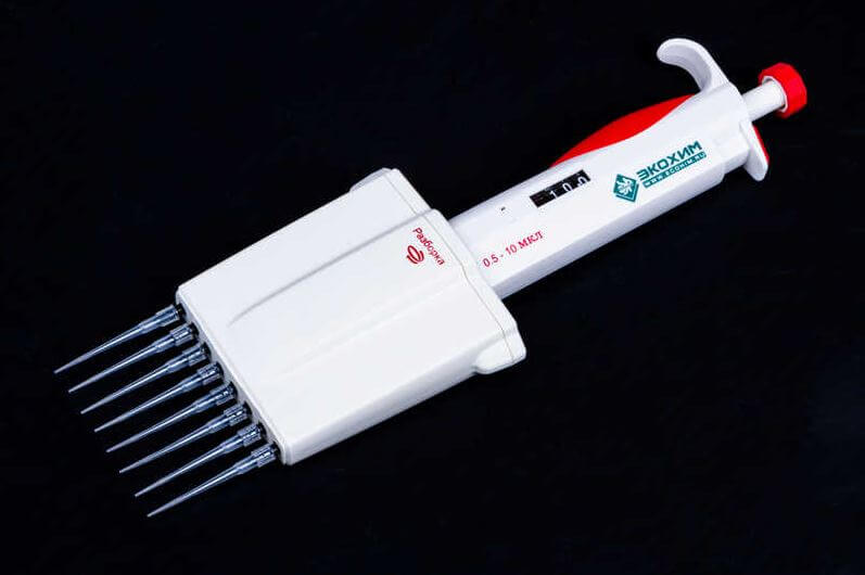 Dispenser Ecokhim MP-8-0.5-10 (0.5-10 µl, 8-channel, mechanical)