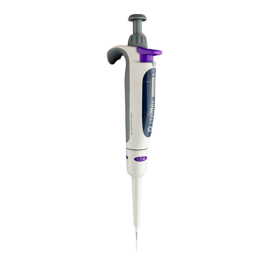 Single-channel variable volume dispenser Stegler SV-1-0.1-1 (0.1-1 µl, partially autoclavable)