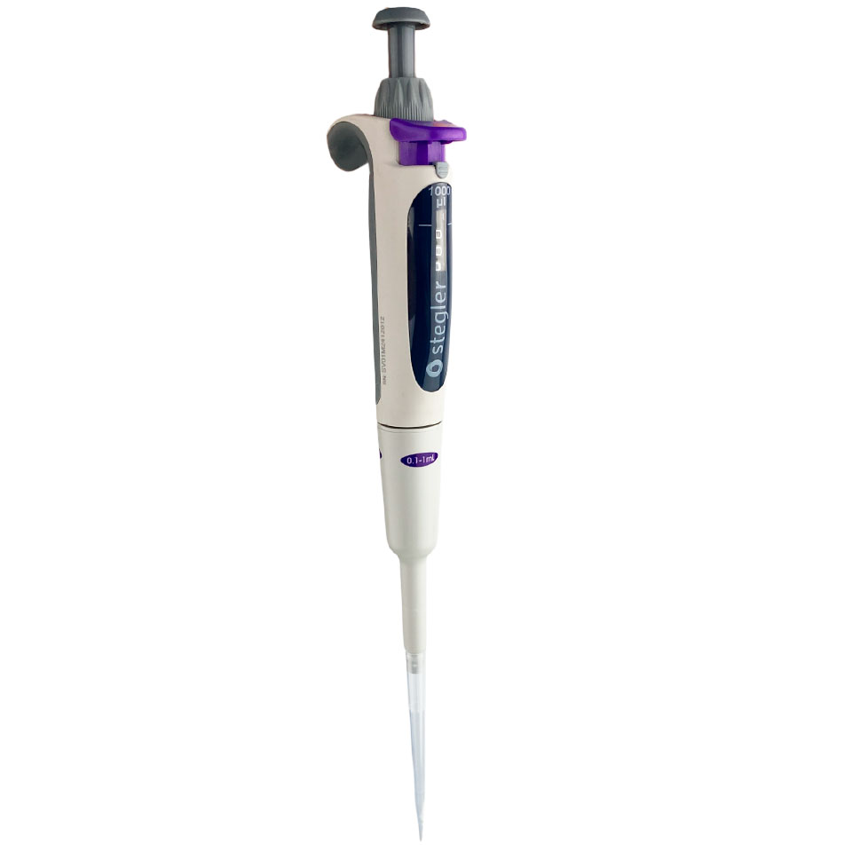 Single-channel variable volume dispenser Stegler SV-1-100-1000 (100-1000 µl, partially autoclavable)