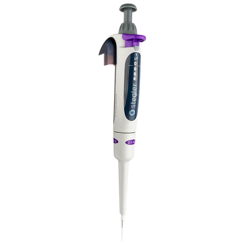 Single-channel variable volume dispenser Stegler SVA-1-0.1-1 (0.1-1 µl, fully autoclavable)