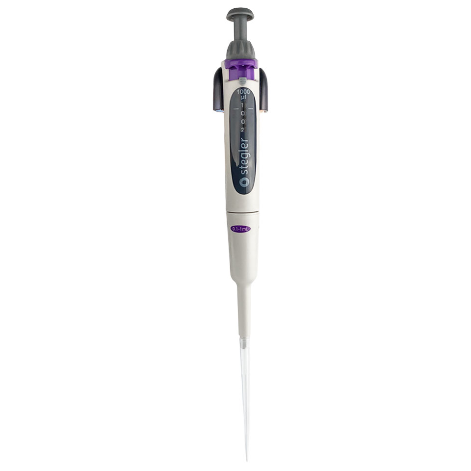 Single-channel variable volume dispenser Stegler SVA-1-100-1000 (100-1000 µl, fully autoclavable)
