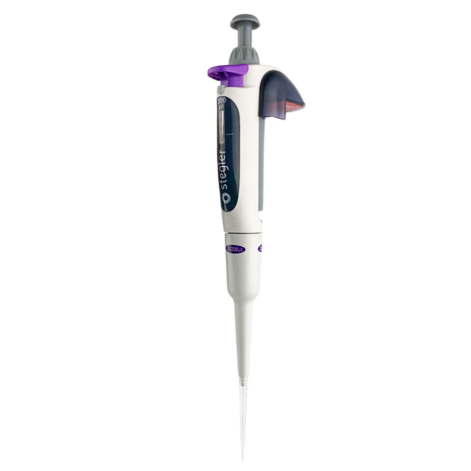 Single-channel variable volume dispenser Stegler SVA-1-20-200 (20-200 µl, fully autoclavable)