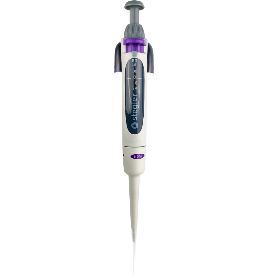 Single-channel variable volume dispenser Stegler SVA-1-5-50 (5-50 µl, fully autoclavable)