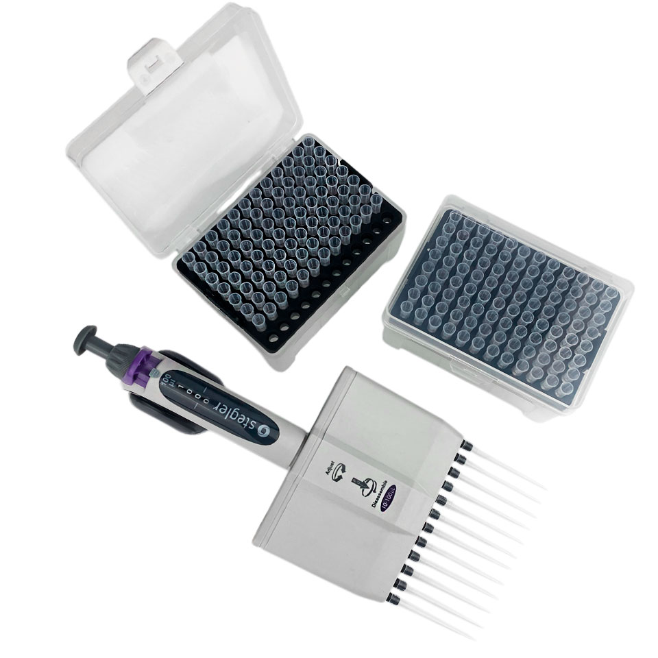 Twelve-channel variable volume dispenser Stegler MVA-12-10-100 (12 channels, 10-100 µl, fully autoclavable)