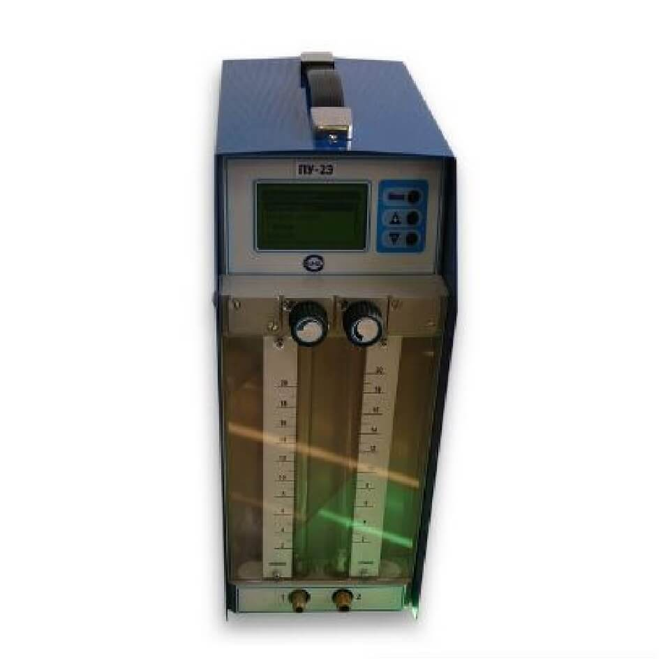 Aspirator PU-2E ishlatilgan. 1 (tarmoq, tashqi va o'rnatilgan batareyadan quvvatlanadigan havo, bug'lar va aerozollarning avtomatik namunalarini olish)