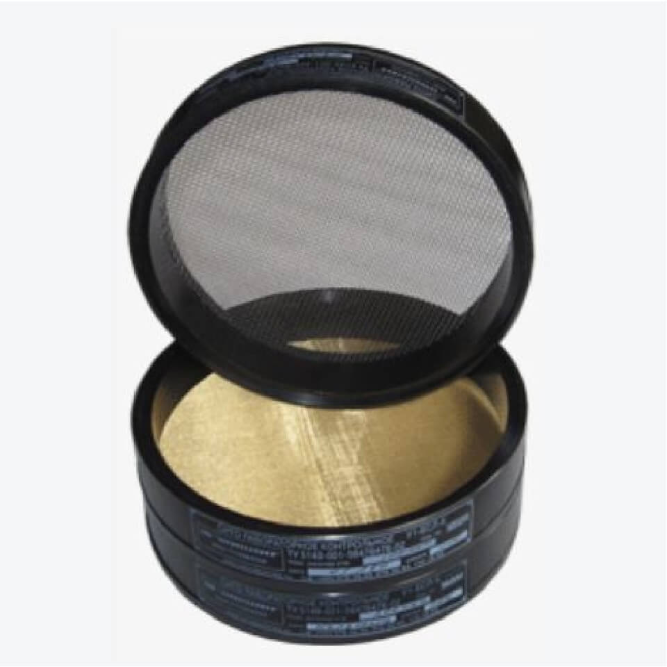 Control sieve Zernotekhnika U1-ESL-K D200 H38, metal woven, stainless steel. steel, HDPE, mesh 0.2 mm