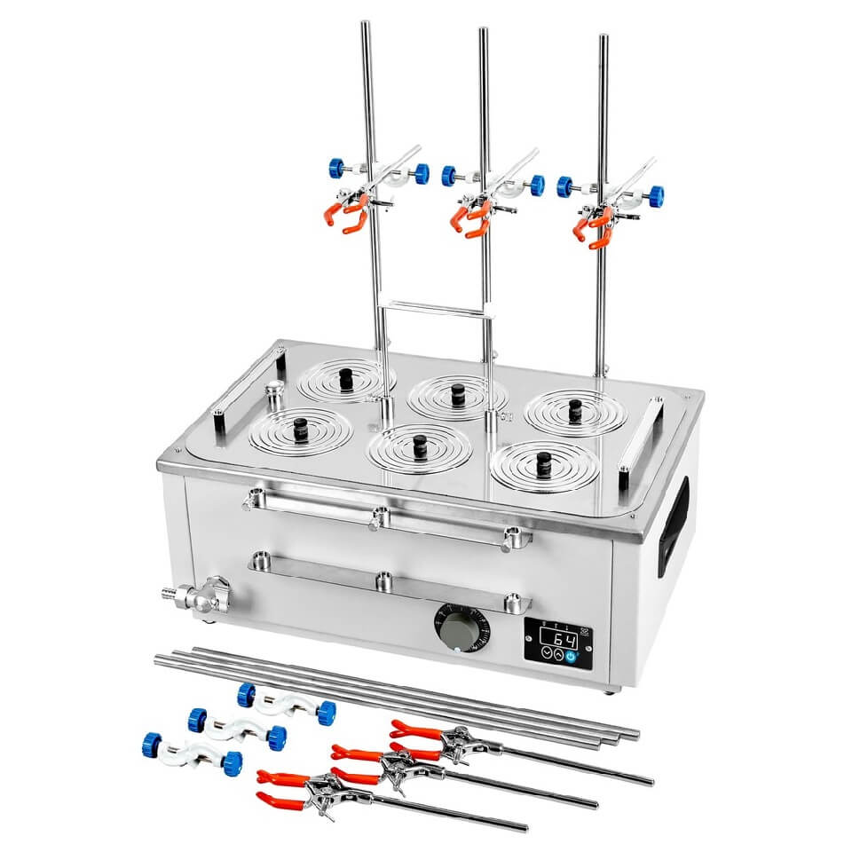 Laboratory bath Termex LB61-Sh (11 l, Troom +5…+200 °C, 6 places, 6 stands)