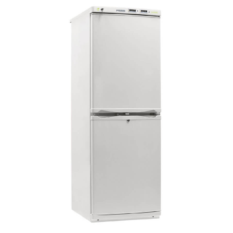 Refrigerator HFD-280-1 POZIS pharmaceutical two-chamber for storing drugs and vaccines (140+140 l, +2…+15 °C, control unit BU-M01)