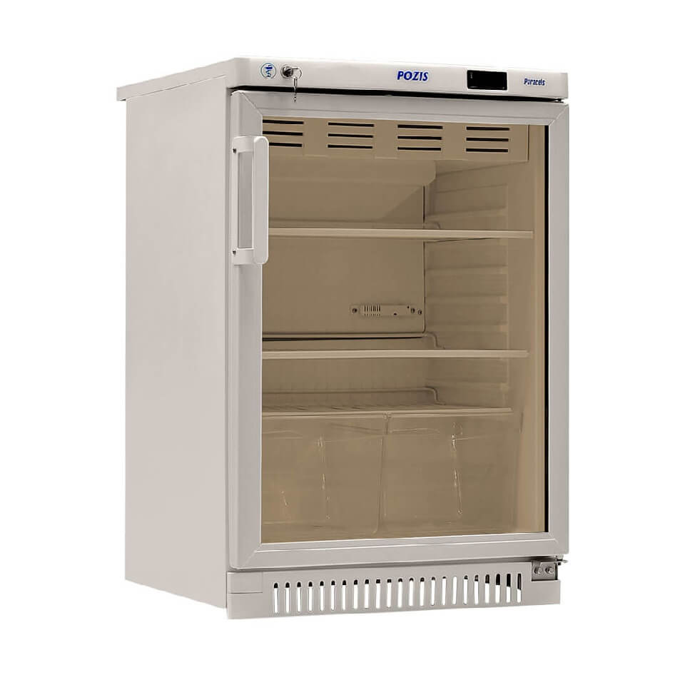 Refrigerator HF-140-1 POZIS pharmaceutical for storing drugs and vaccines (140 l, +2…+15 °C, door - glass block with tinting)