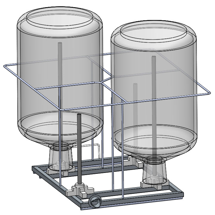 Injection module XPZ FA-L04 (4 places, 2 places for 15 l bottles)