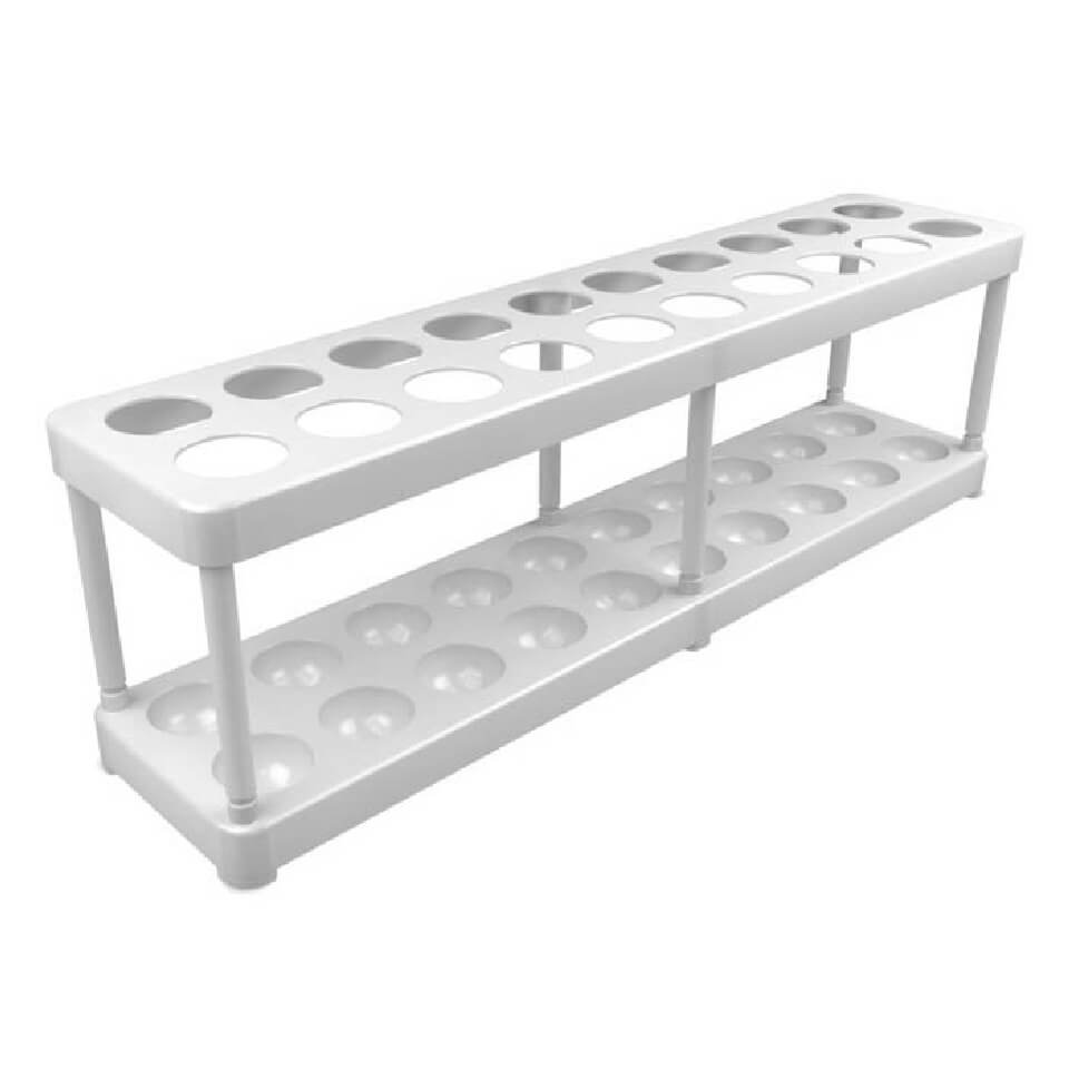 Laboratory rack for test tubes ShLPP-20 (20 cavities, d=18 mm, polypropylene)
