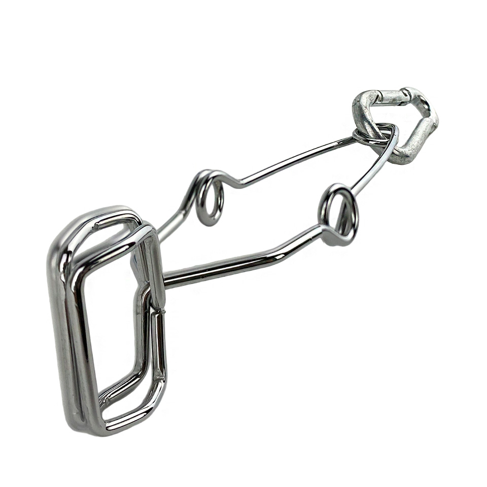 Large test tube clamp with carabiner