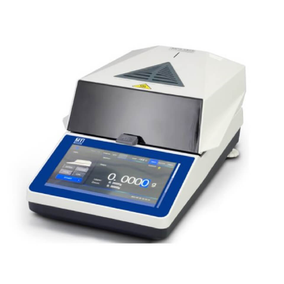 Humidity analyzer MT105E (110 g x 0.5%, 5 mg, from 40 to 160 °C x 1 °C), MT-03220914, with verification
