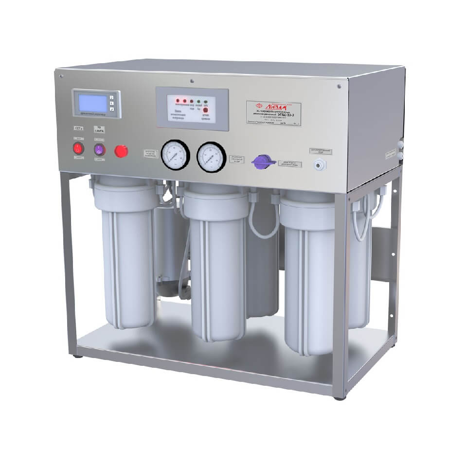 Installation for the production of deionized water UPPVD-30-3-UF