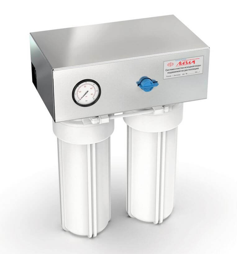 Source water purification system for distillation SOV-1