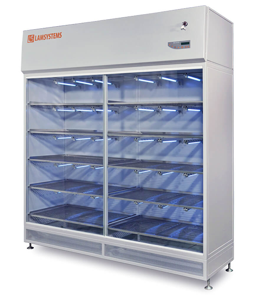 Sterile storage cabinet with sliding doors and UV lamps (KD 432.180.00, art. 2R-S.320-18)