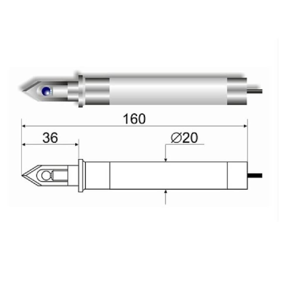 Combined electrode ESK-10616/7 (glass, with knife device)