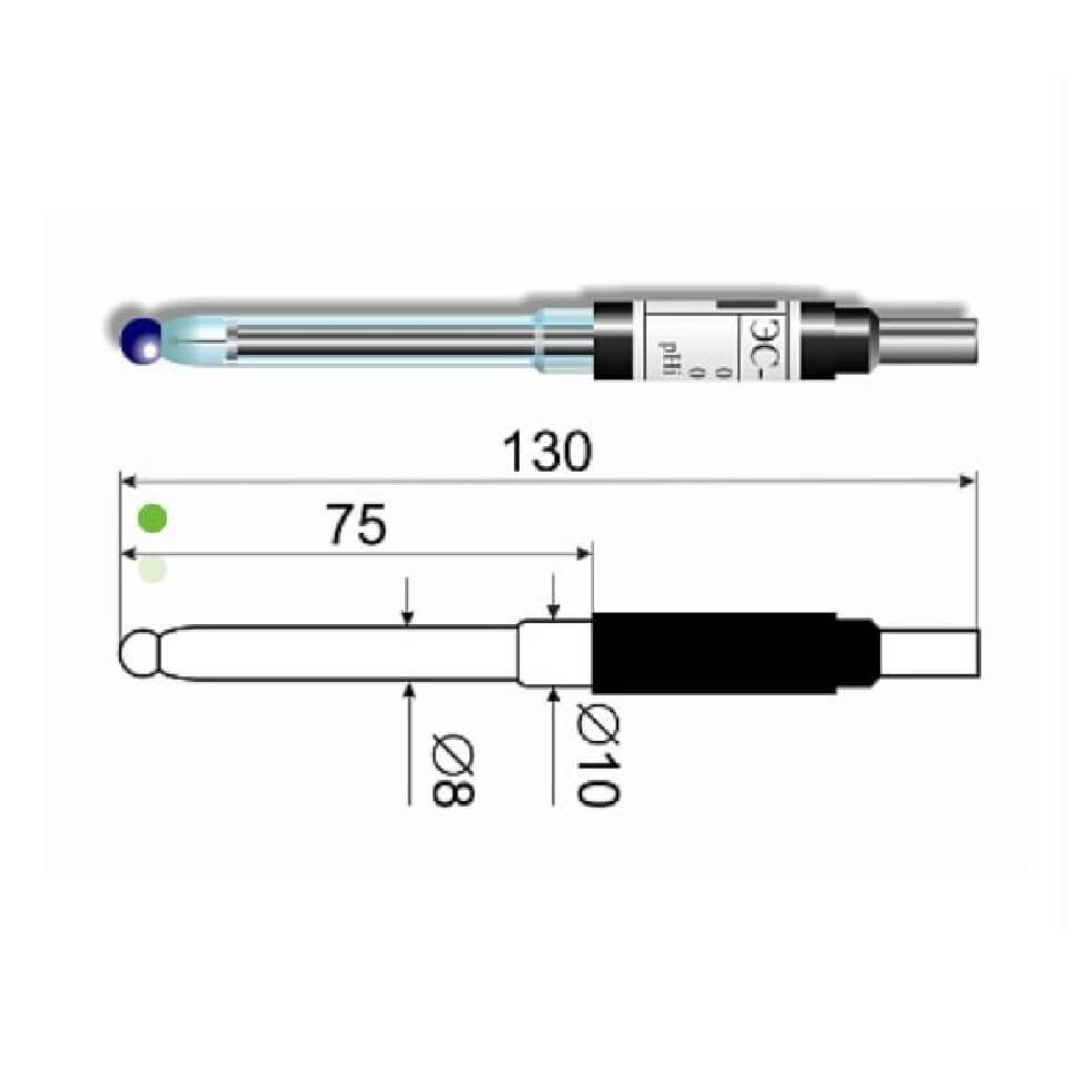 pH electrode ES-10607/4 (glass)